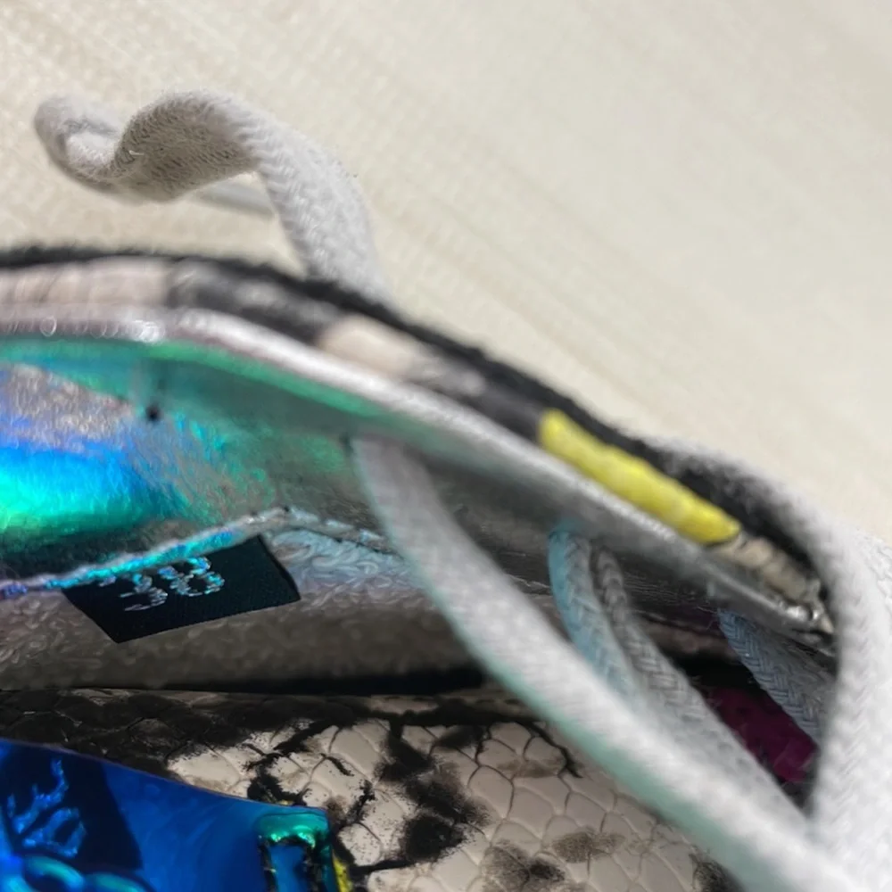 P448 women's S-21 John-W multicolor lace up snakeskin low top sneaker Size 7.5-8